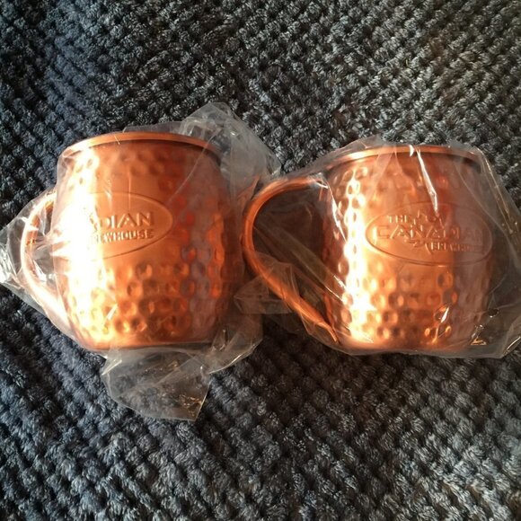 Nib Hammered Copper Moscow Mule Mugs Set Of 4 - Picture 5 of 7